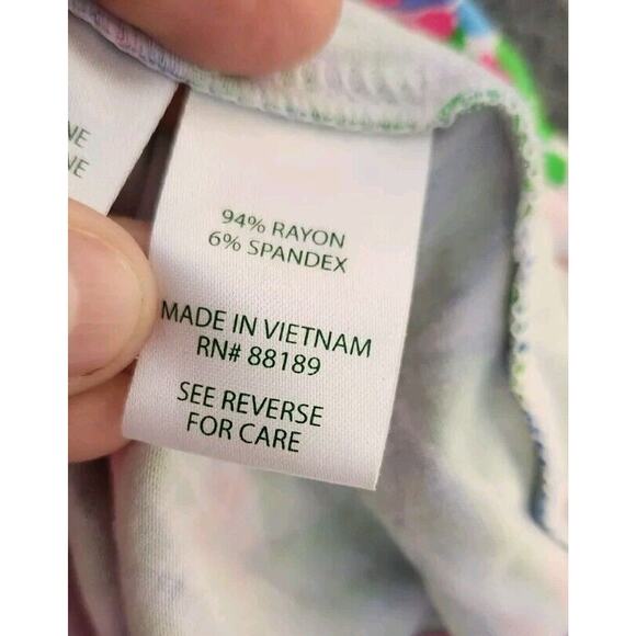 LILLY PULITZER Juliet Ruffle‎ Midi Dress Sz M Cherry On Top Multi Floral Stretch - Picture 10 of 11